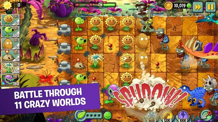 plants vs zombies 2 modded apk