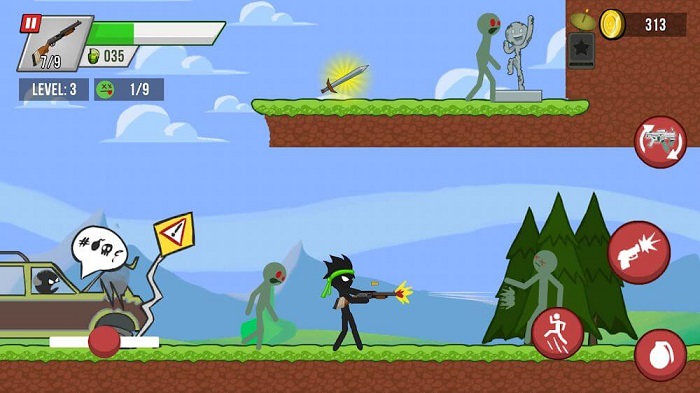 download stickman vs zombie mod