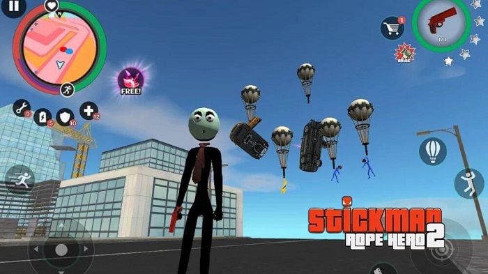 stickman rope hero 2 mod apk unlimited money